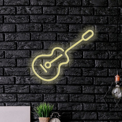 Enseigne néon LED guitare - Planet Neon Made in London Neon Signs