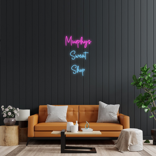 Custom Neon Sign with 3 Personalised Lines- Made in London - Online Editor - LED Neon Light