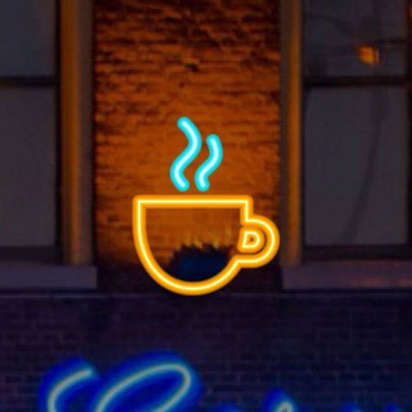 Letrero de neón LED de café caliente - Letreros de neón para restaurantes, cafeterías y comida fabricados en Londres