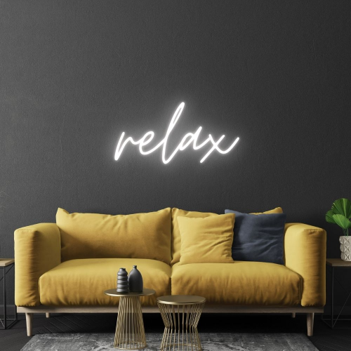 Letrero de neón LED Relax Schild - Letreros de neón inspiradores fabricados en Londres