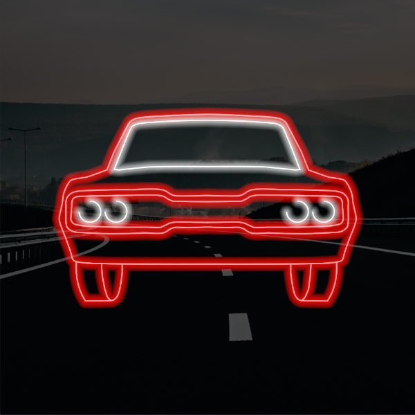 Classic Muscle Car LED Neon Sign - Made in London Commercial Neon Signs