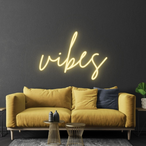 VIBES LED Neon Sign - Feito em Londres Inspiracional Neon Signs