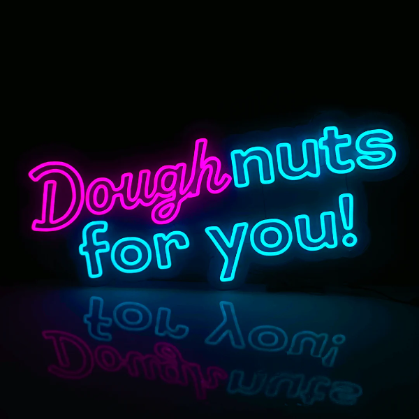 Letrero de neón LED RS Doughnuts For You