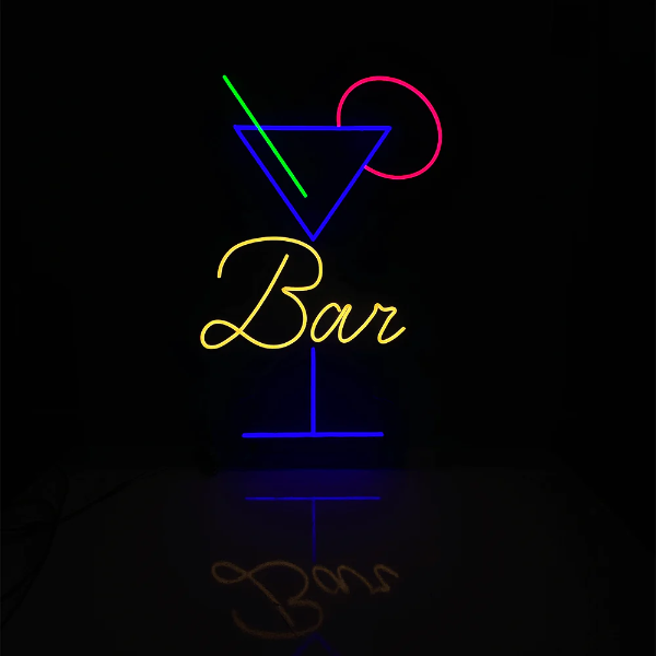 Placa de LED neon para bebidas em bares - Placas de neon para clubes feitas em Londres