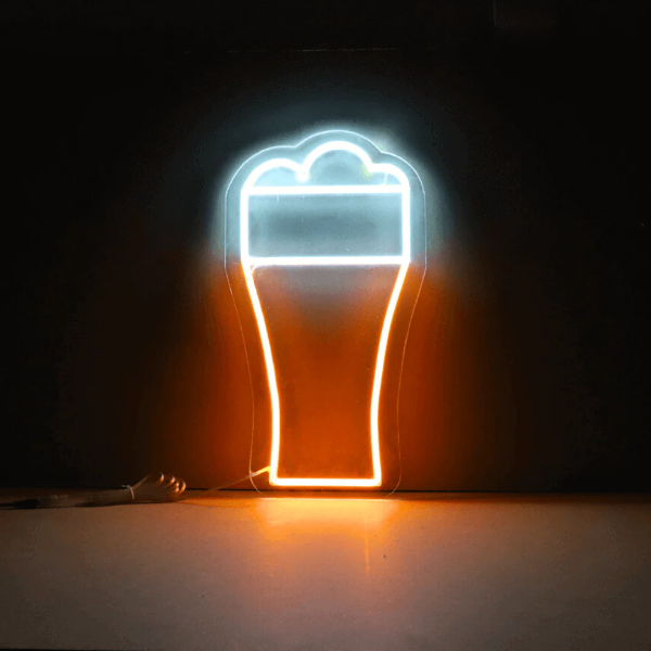 Panneau néon LED RS en verre à bière