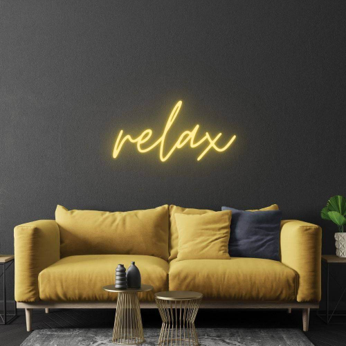 Letrero de neón LED Relax Schild - Letreros de neón inspiradores fabricados en Londres