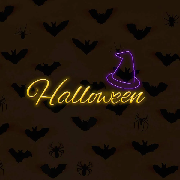 Halloween Leidde Neon teken - لافتات نيون مصنوعة في لندن