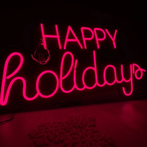 LED-Neonschild „Happy Holidays“ – Planet Neon hat ein Londoner Neonschild hergestellt