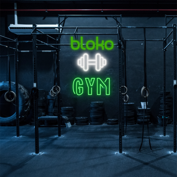 PLACA DE NEON LED PERSONALIZADA GYM PARTE