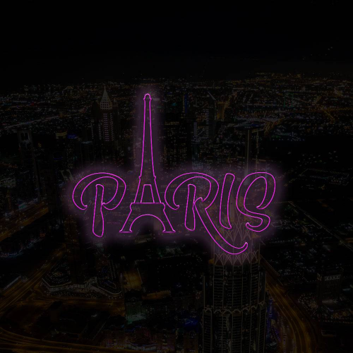 Paris City LED Neonskylt - Tillverkad i London Neonskyltar