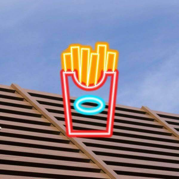 Enseignes de néon conduits à des frites - مطاعم مصنوعة في لندن Food Signaux