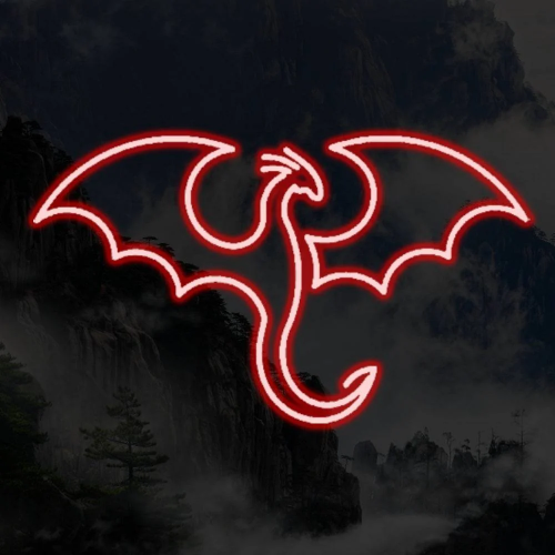 Insegna al neon a LED Flying Dragon - Planet Neon Made in London Insegne al neon