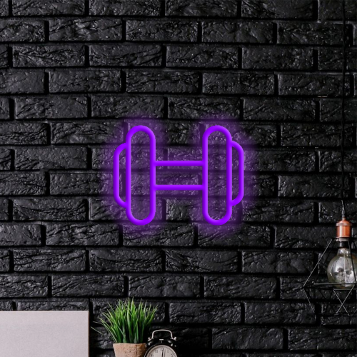 Weights LED Neon Sign - Made in London Gym Neon Signs