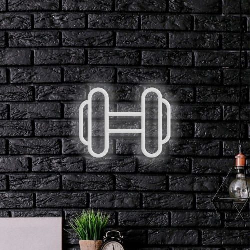 Gewichte LED Neon Schild - Made in London Gym Neon Schilder