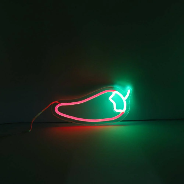 Insegna al neon a LED con peperoncino - Made in London Food Restaurants Neon Signs