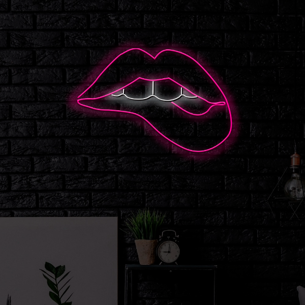 Biting Lips LED-valokyltit - Planet Neon Made in London Valokyltit