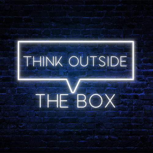 Think Outside the Box LED neonskilte - lavet i London Inspirerende neonskilte