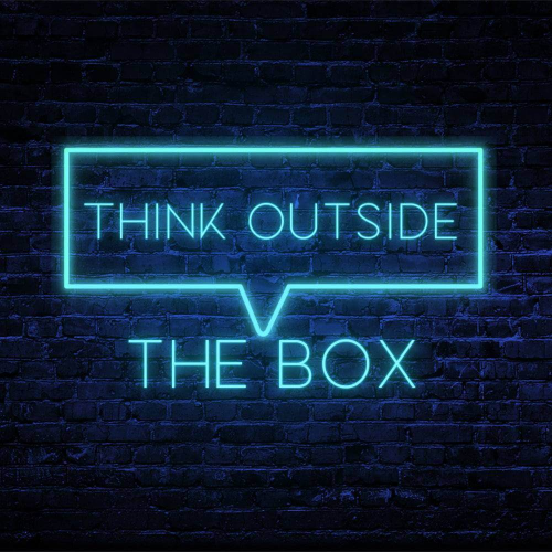 Think Outside the Box LED-neonskilte - lavet i London Inspirerende neonskilte