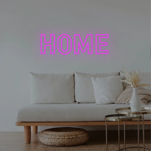 Home Outline Led Neon Sign - Planet Neon Made in London Neon Signs