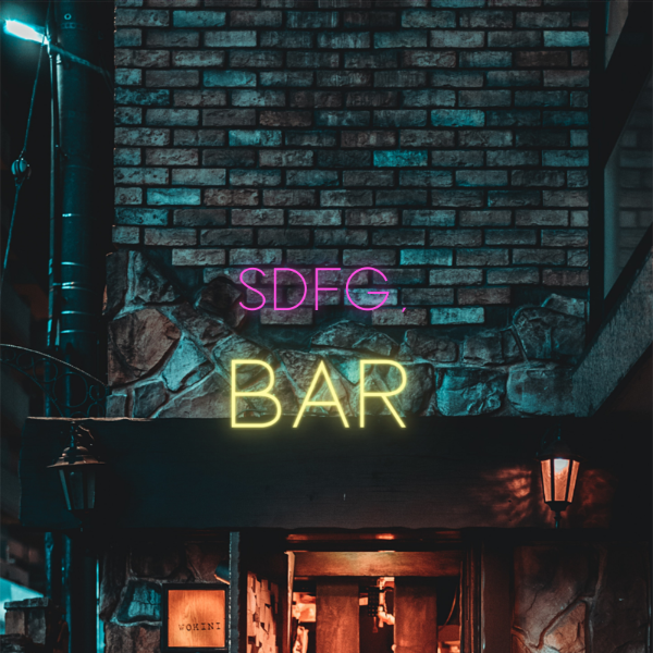 Placa de neon LED personalizada para bar