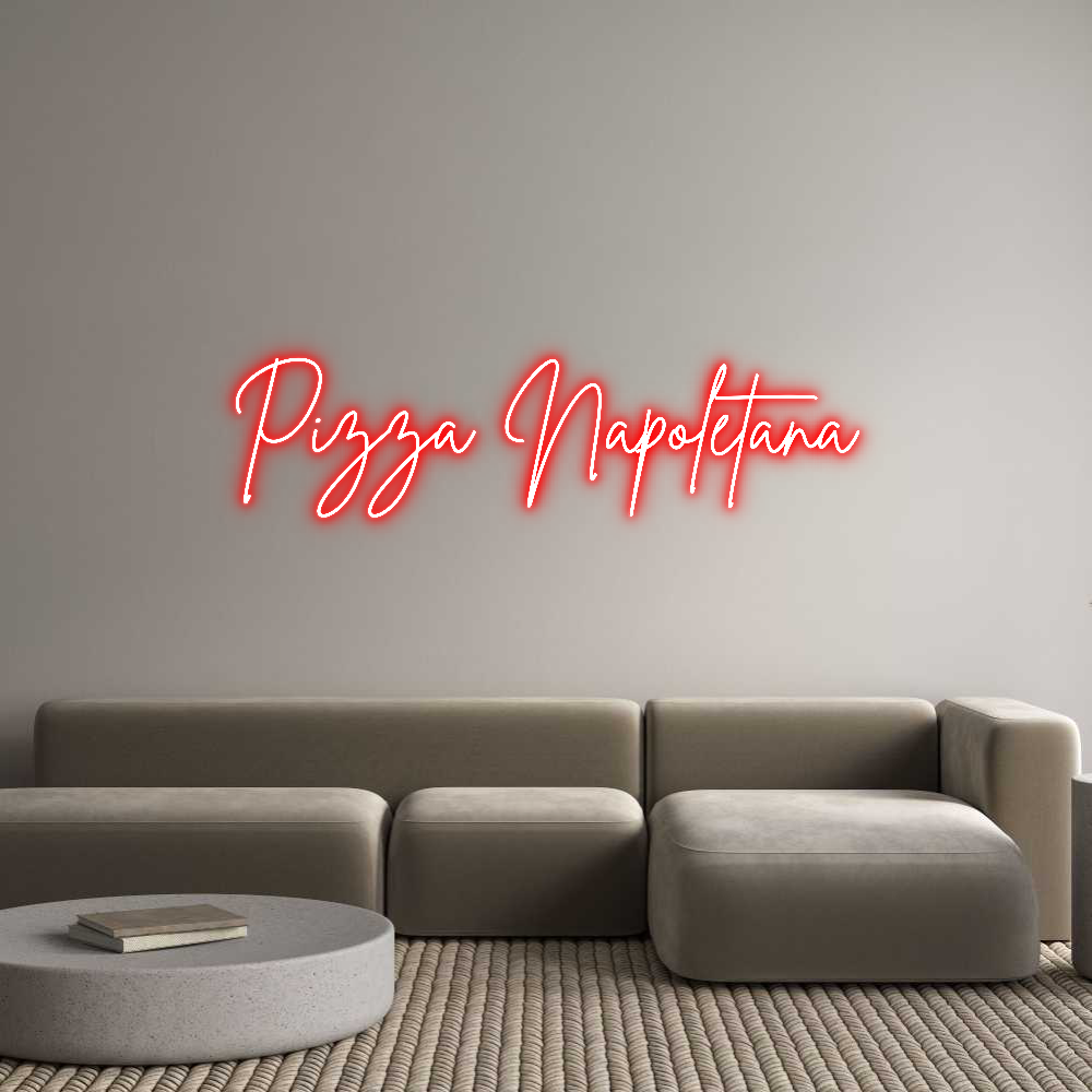 Editor on-line de letreiros neon personalizados Pizza Napolet...