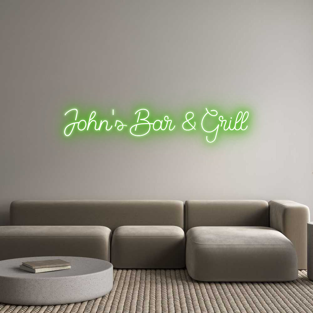 Custom Neon Sign Online Editor John's Bar & ...
