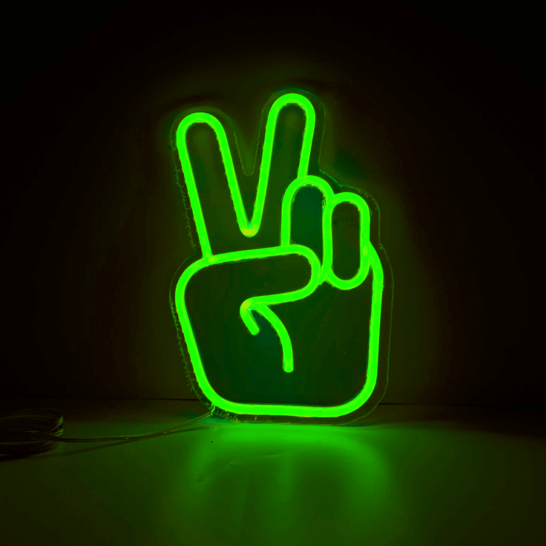 Enseigne Néon LED Peace Hand RS