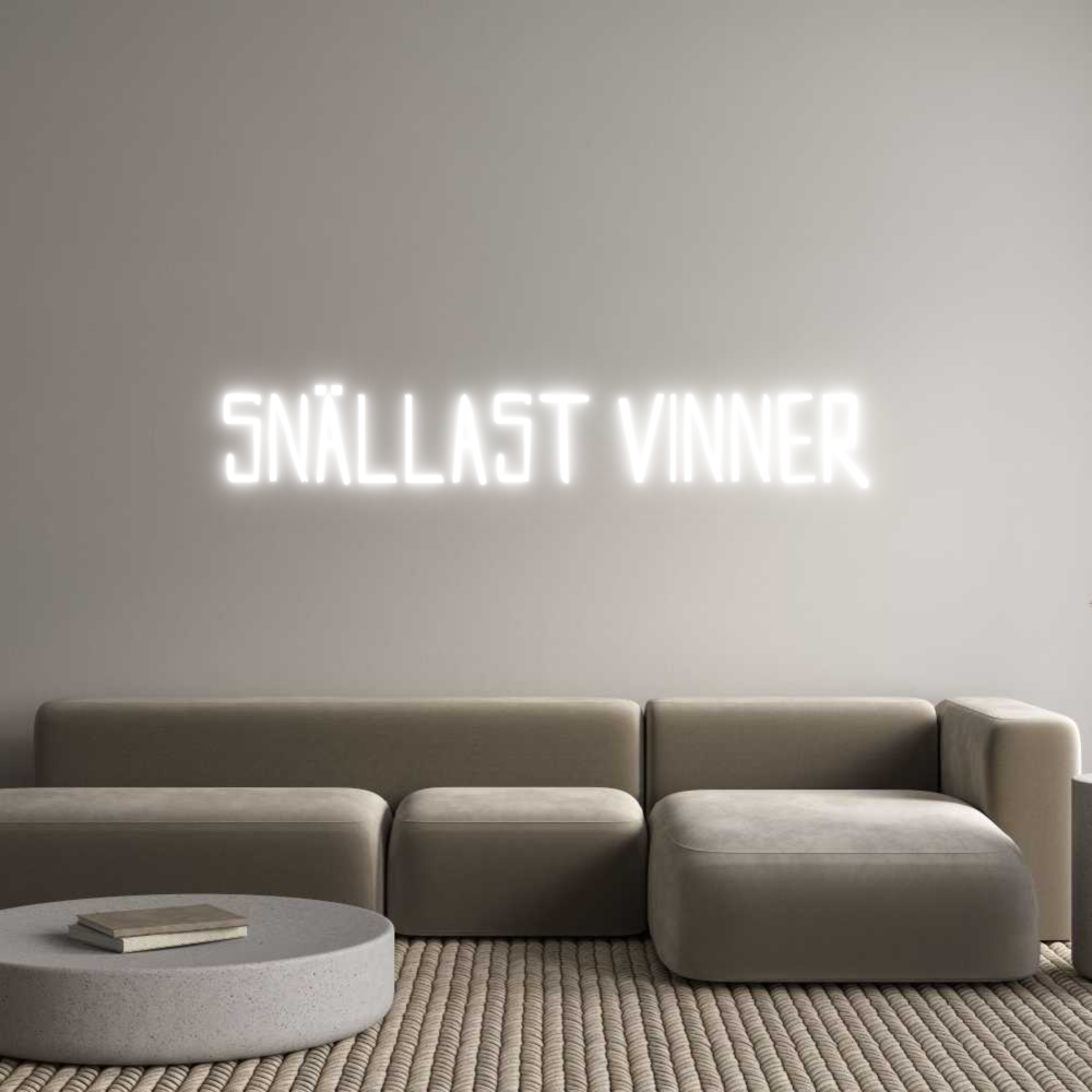 Custom Neon Sign Online Editor SNÄLLAST VINNER