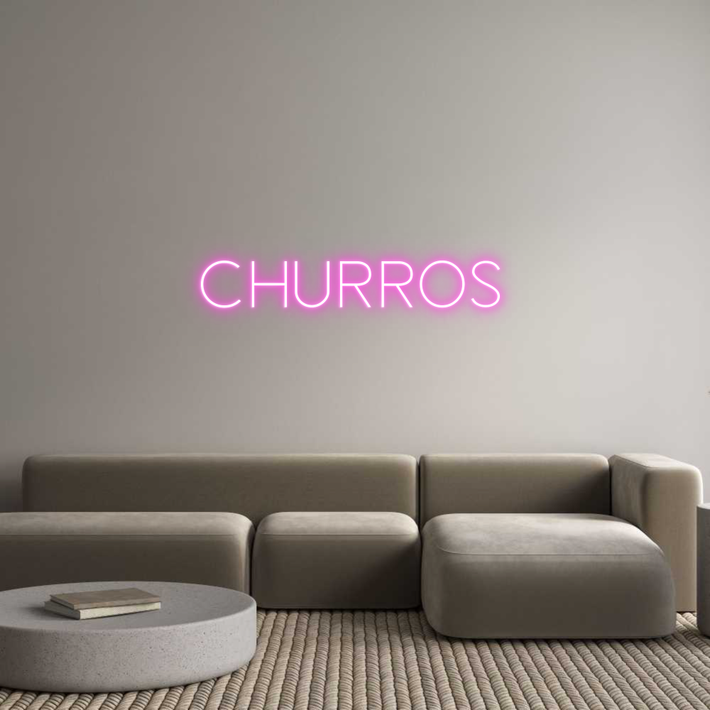 Custom Neon Sign Online Editor CHURROS