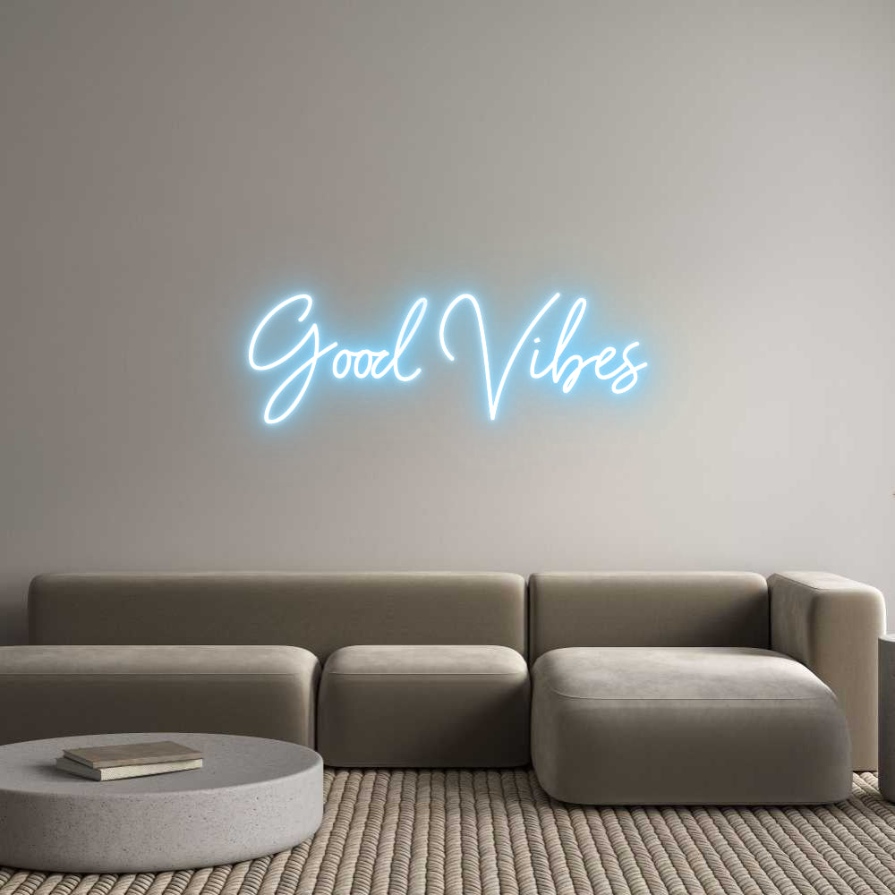 Editor online di insegne al neon personalizzate Good Vibes