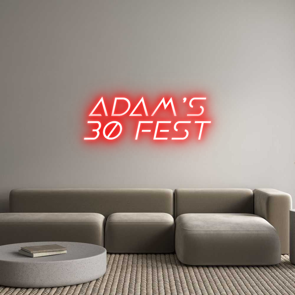 Custom Neon Sign Online Editor ADAM'S
30 FEST