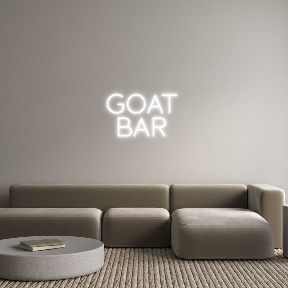 Editor online di insegne al neon personalizzate GOAT
Sbarra