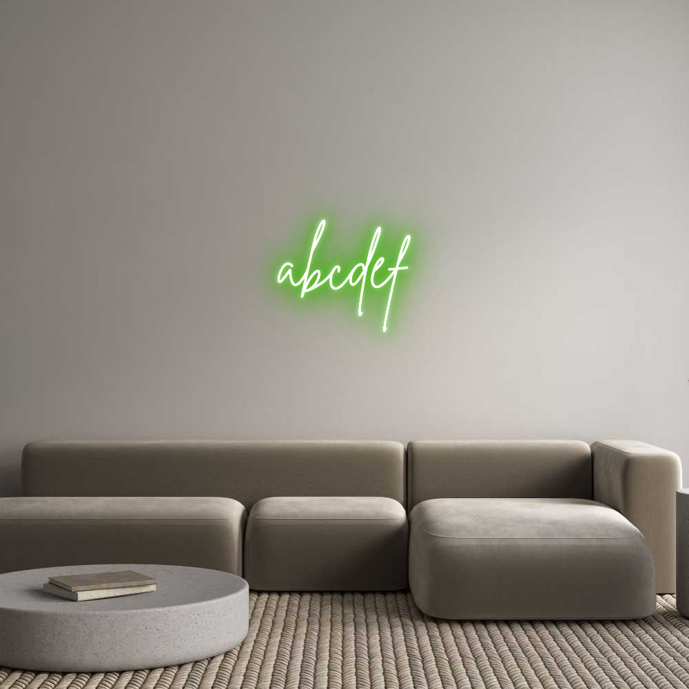 Custom Neon Sign Online Editor abcdef