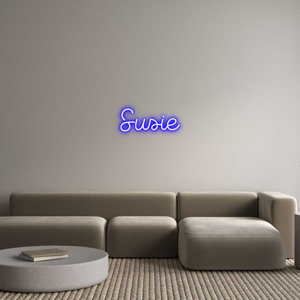 Editora on-line de letreiros neon personalizados Susie
