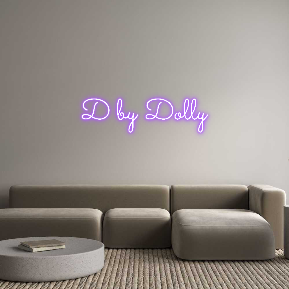 Custom Neon Sign Online Editor D by Dolly