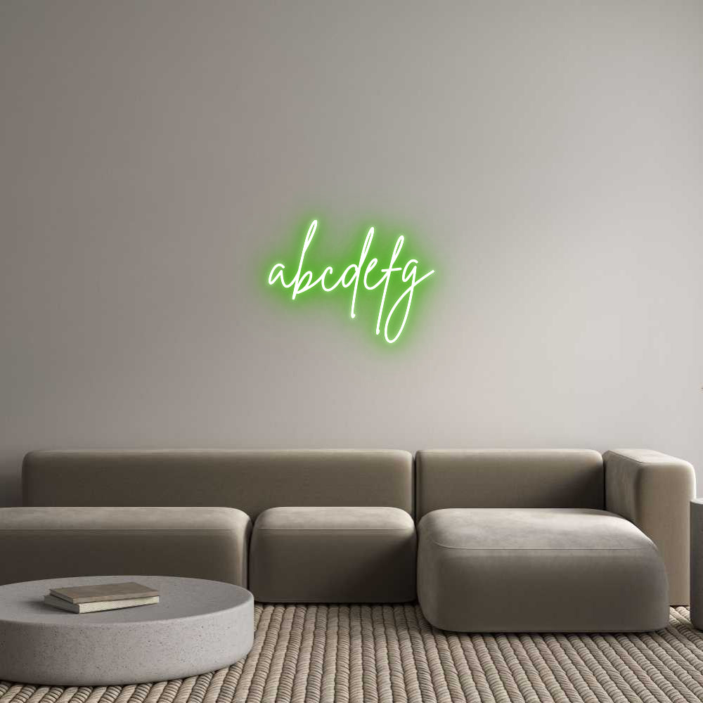 Custom Neon Sign Online Editor abcdefg