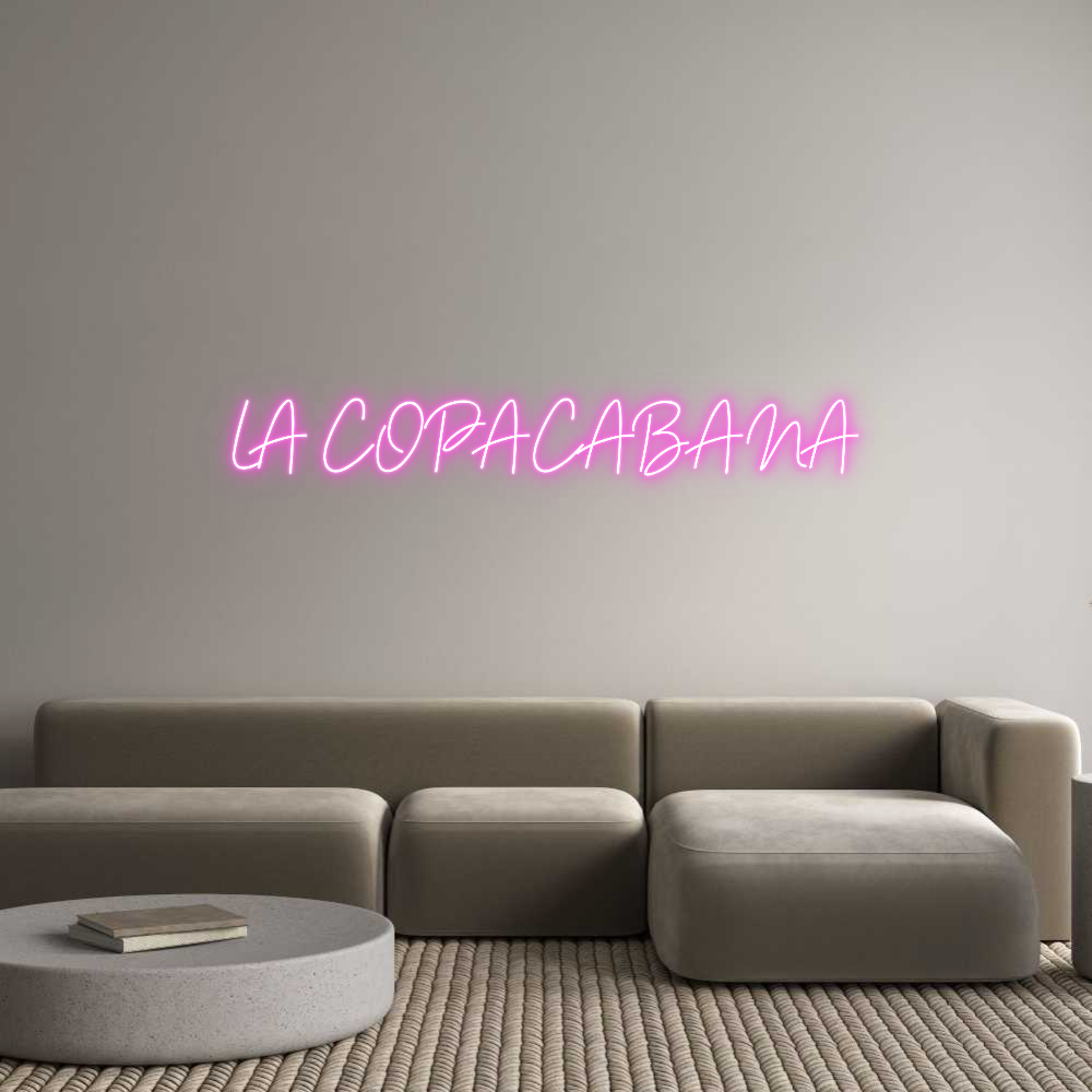 Custom Neon Sign Online Editor LA COPACABANA