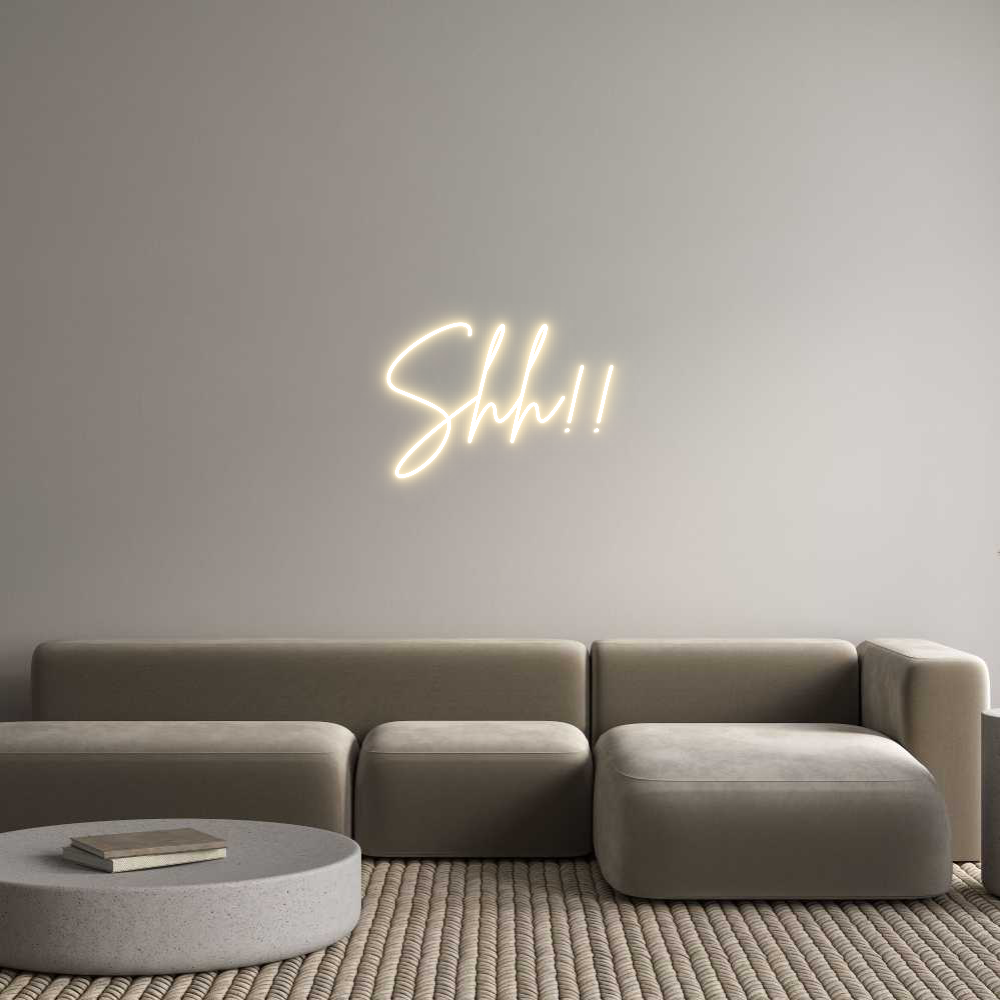 Éditeur en ligne d'enseignes au néon personnalisées Chut !!