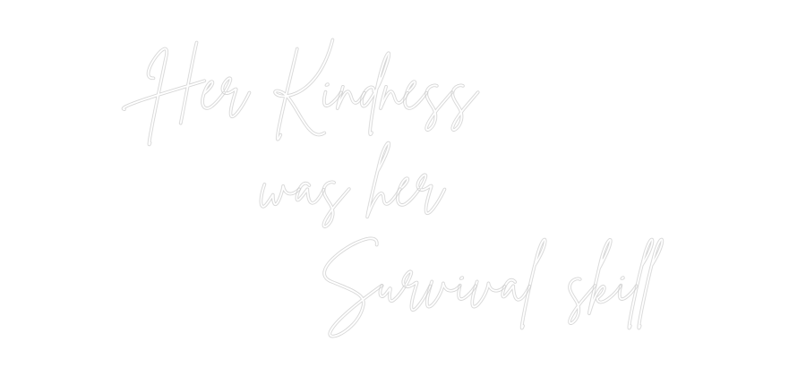 Editor online di insegne al neon personalizzate La sua gentilezza...