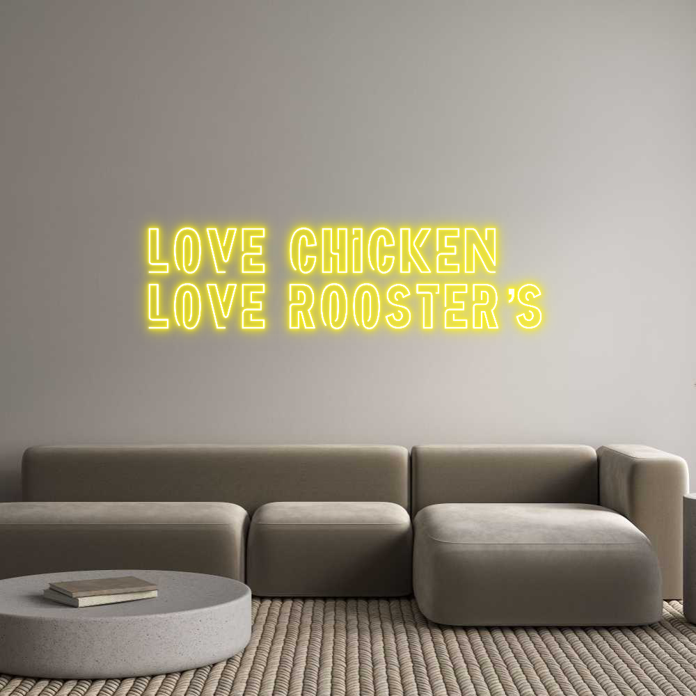 Custom Neon Sign Online Editor LOVE CHICKEN ...