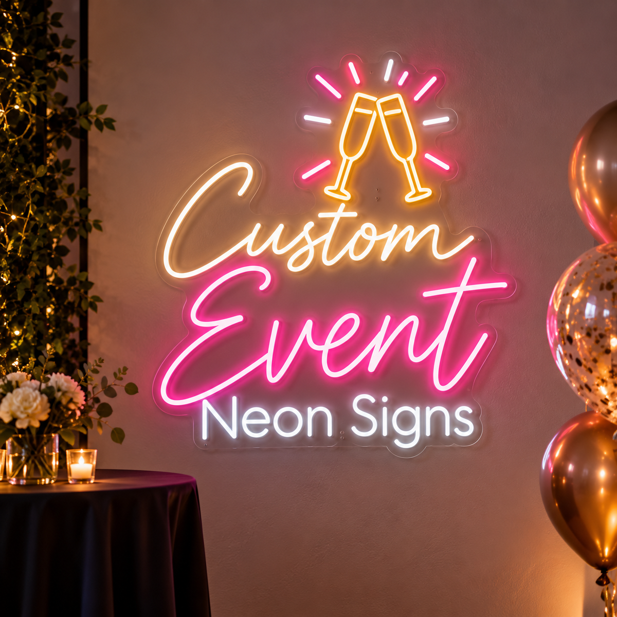 Insegna al neon con barra personalizzata - Designer AI