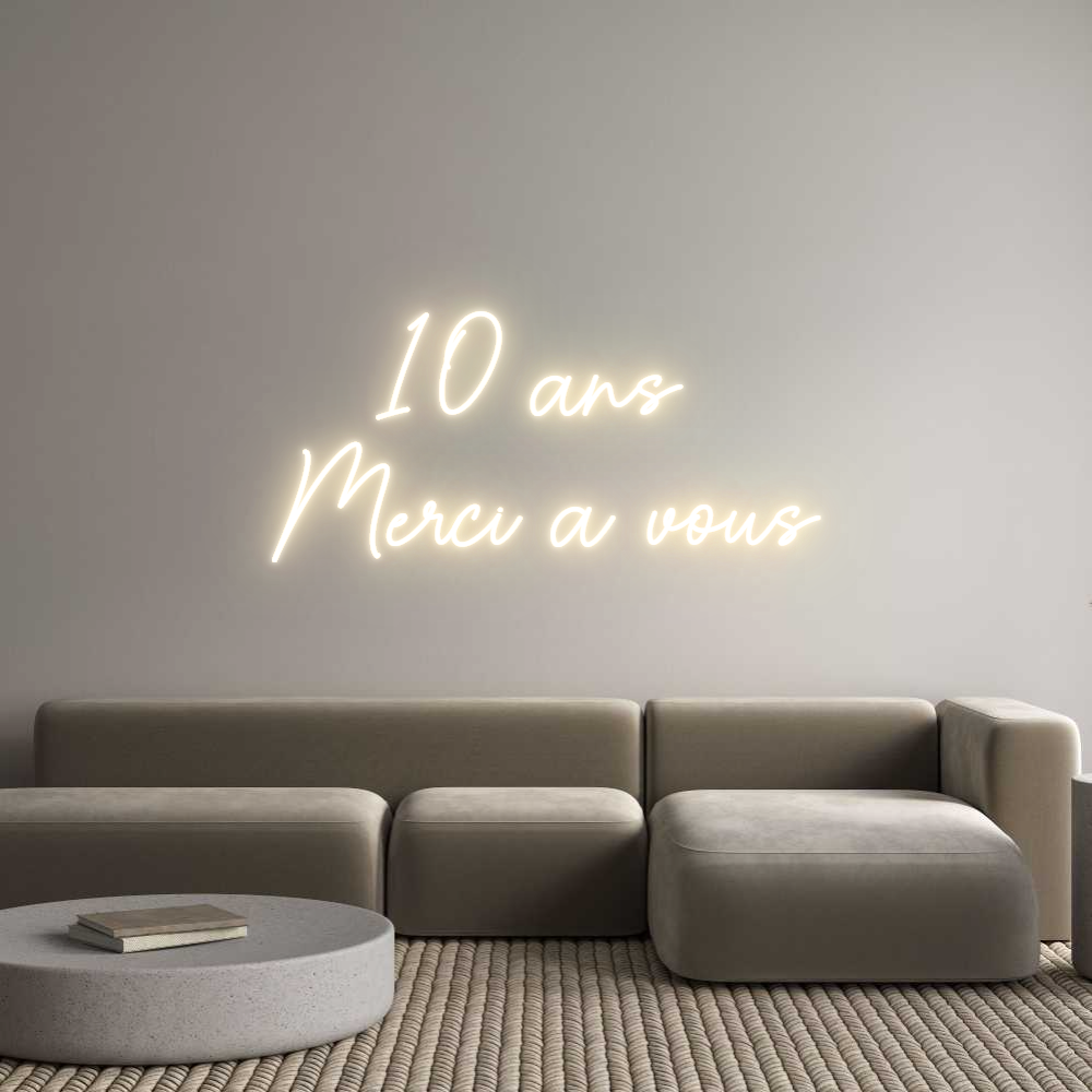 Custom Neon Sign Online Editor 10 ans 
Merc...