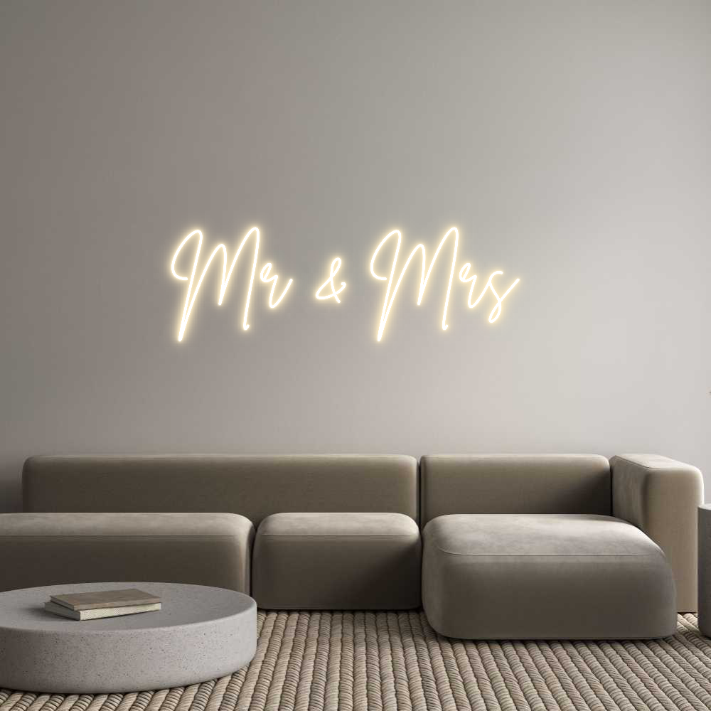Custom Neon Sign Online Editor Mr & Mrs