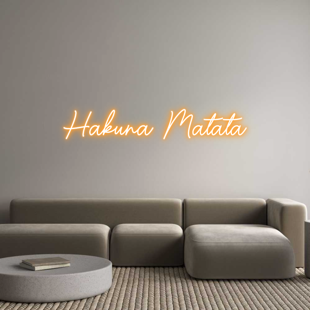 Custom Neon Sign Online Editor Hakuna Matata