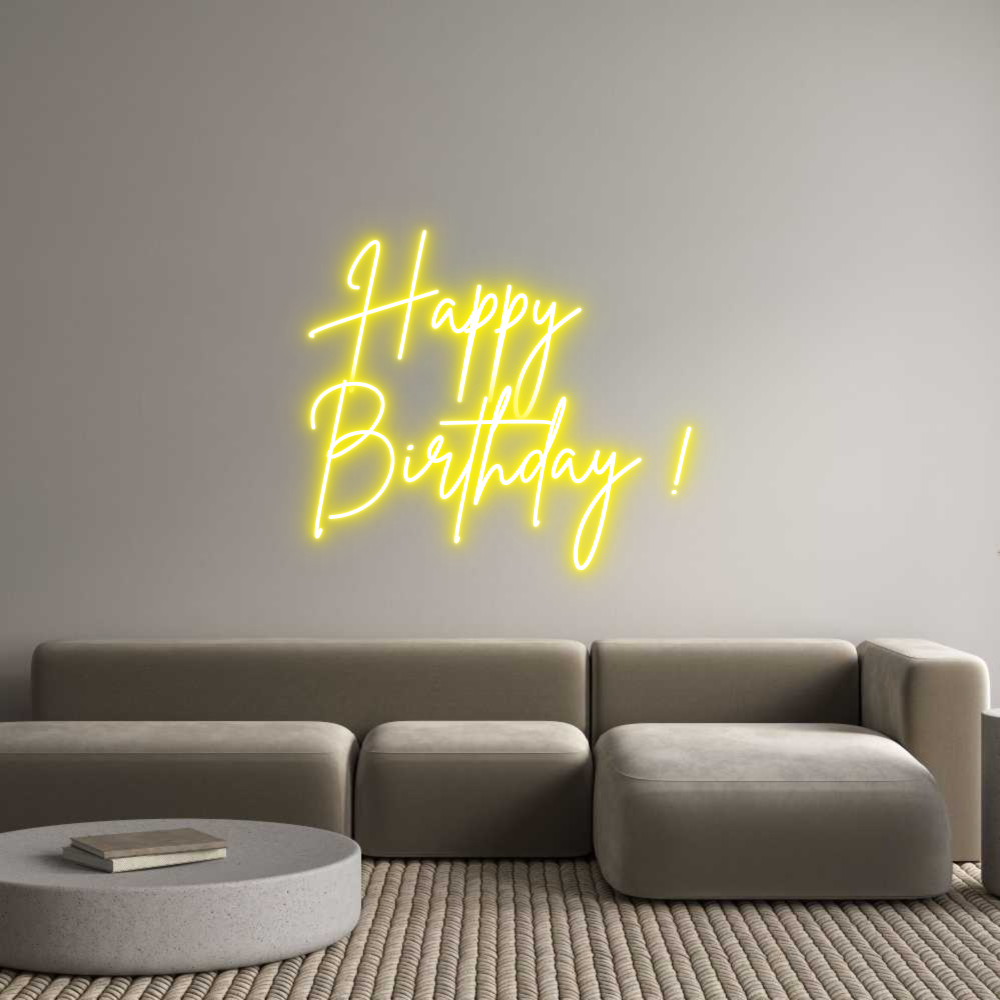Editor online di insegne al neon personalizzate Happy
Compleanno...