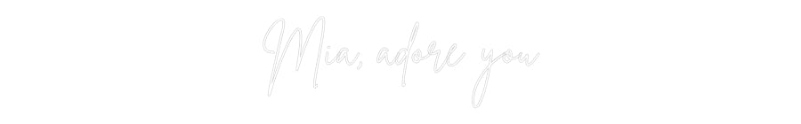 Custom Neon Sign Online Editor Mia, älskar dig
