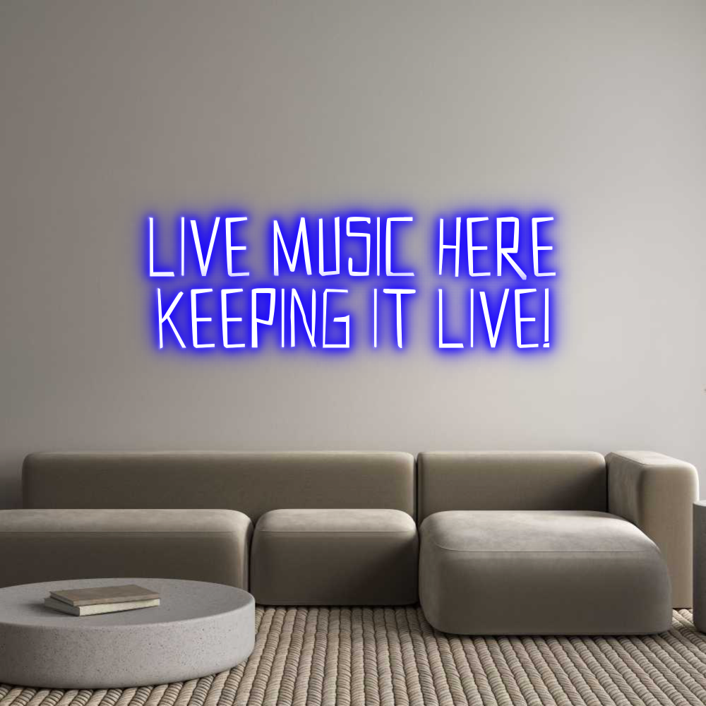 Custom Neon Sign Online Editor LIVE MUSIC HE...