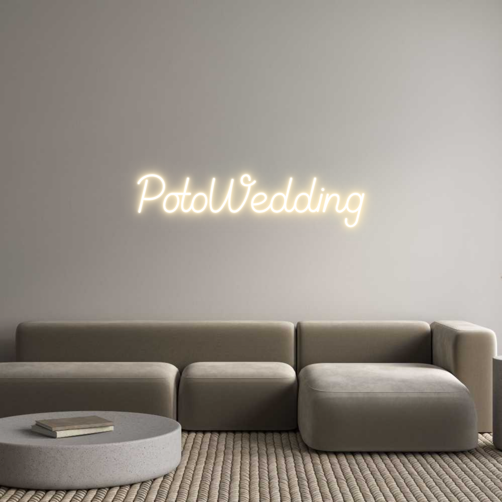 Editor online de letreiros neon personalizados PotoWedding