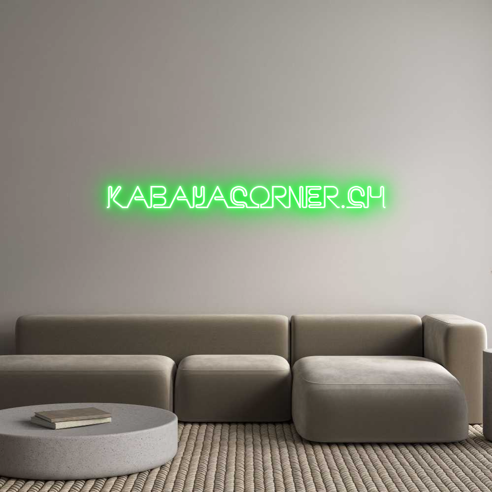 Insegna al neon retroilluminata personalizzata Editor online kabayacorner.ch