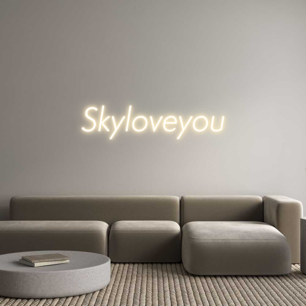 Editor on-line de letreiros de neon personalizados Skyloveyou